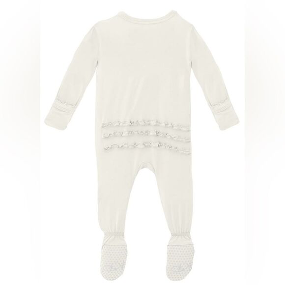 Kickee Pants Other - Kickee Pants Toddler Bamboo Basic Ruffle Snap Button Footie PJ Sleeper Onesie